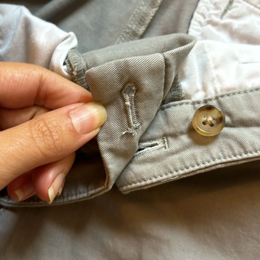 J. Crew Light Gray Cropped Chino Pants